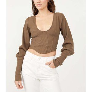 NWT Free People Petra Top / Tortoise Shell